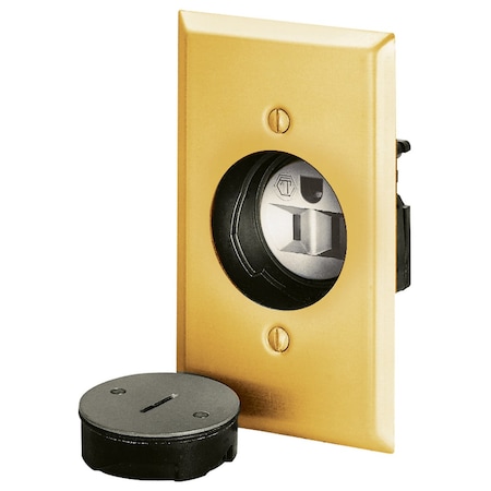 Bryant Straight Blade Receptacle, 5-15R, 15 A, 125V AC, 2 Pole, 3 Wire, Floor Mounted Mount, Grounded 3799G